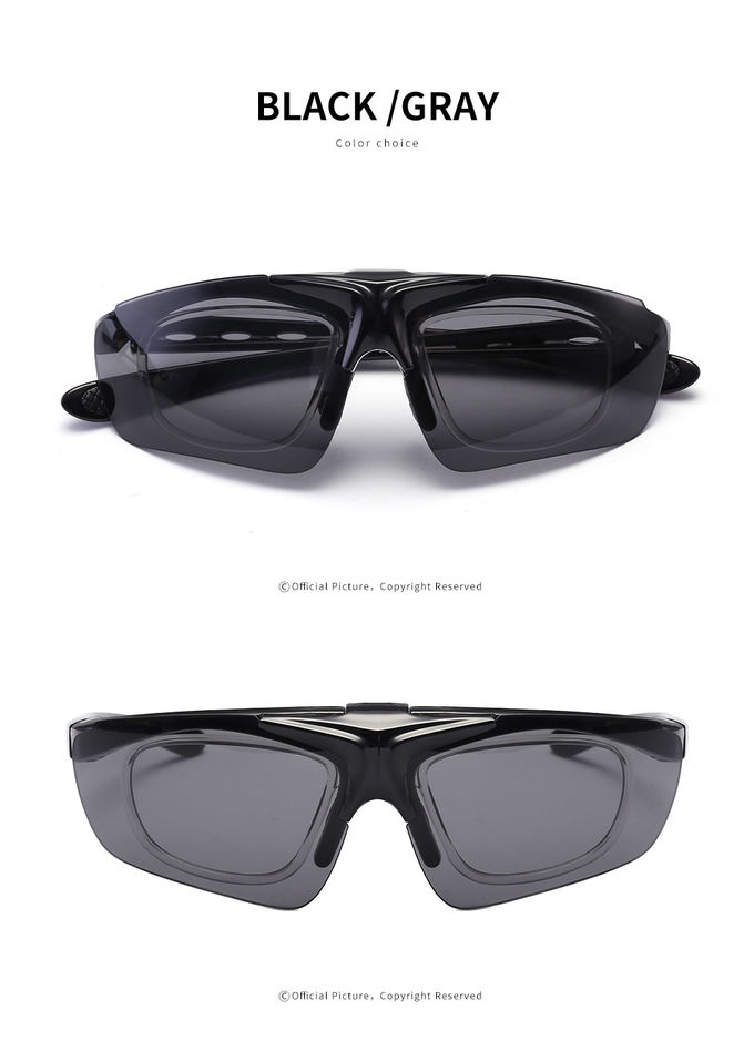 Windproof BSCI 134MM Rimless Sports Sunglasses 5 Lens Polarized Cycling