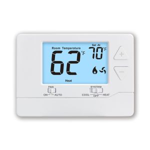  Riseem Non-Programmable Adjustable 1 Heat 1 Cool Thermostat For 1H/1C Heat Pump Without Auxiliary Or Emergency Heat Manufactures