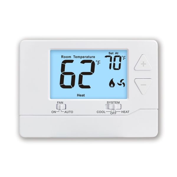 Riseem Non-Programmable Adjustable 1 Heat 1 Cool Thermostat For 1H/1C Heat Pump