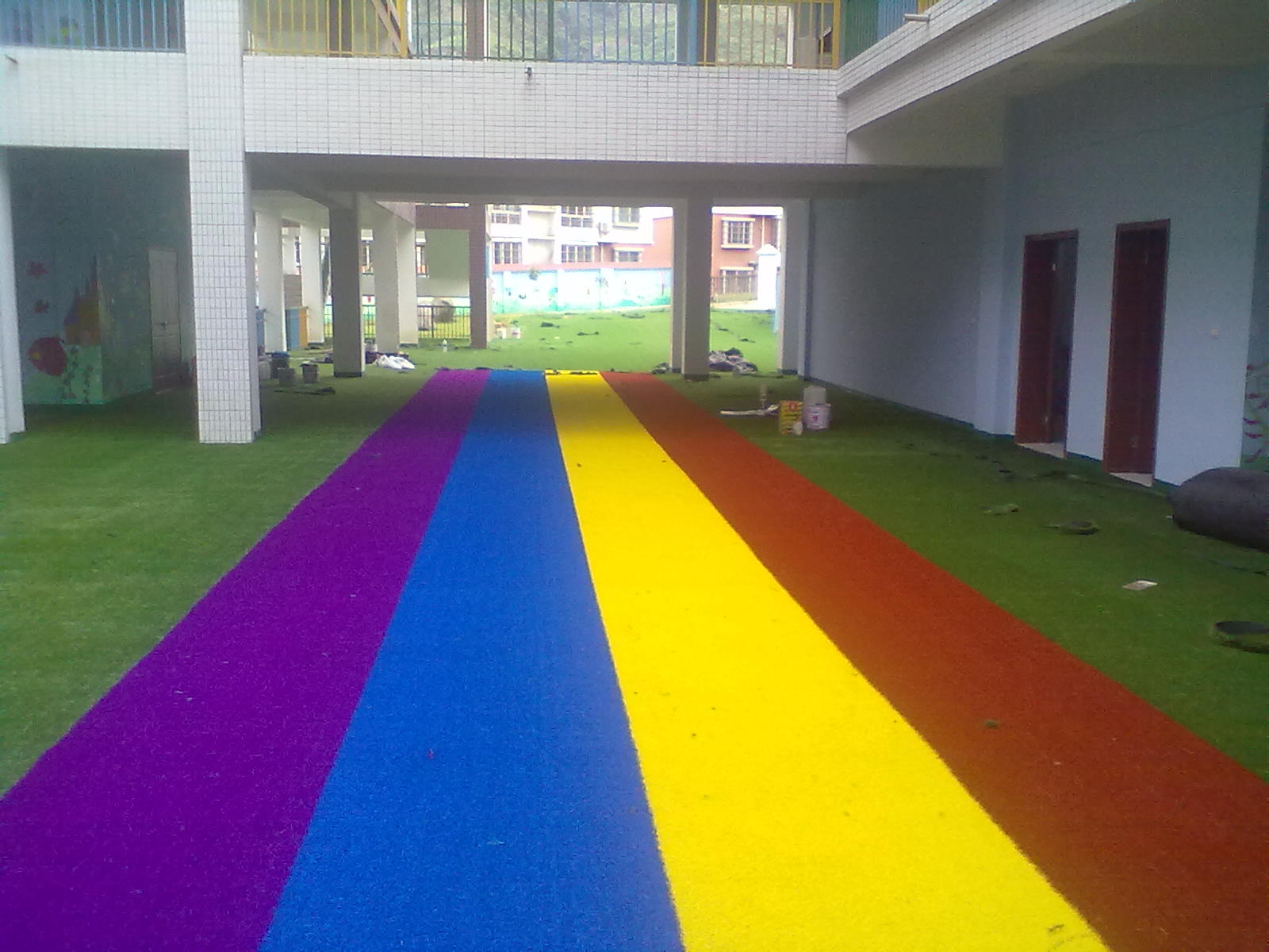 Children Play Ground Laying Synthetic Turf Ground Cover Soft Non Toxic