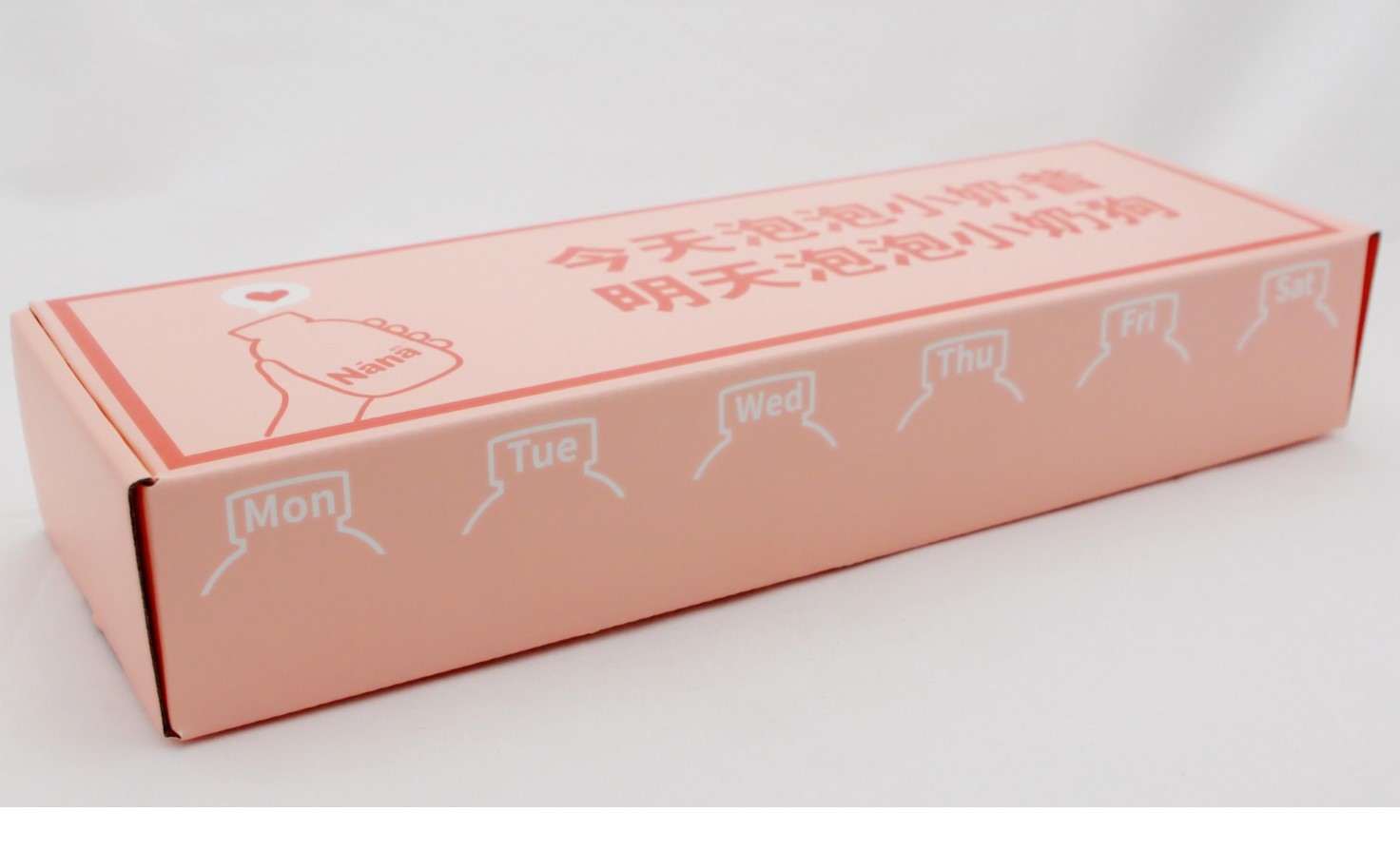Custom Pink Corrugated Mailer Boxes Matt lamination Gold Foil With Logo
