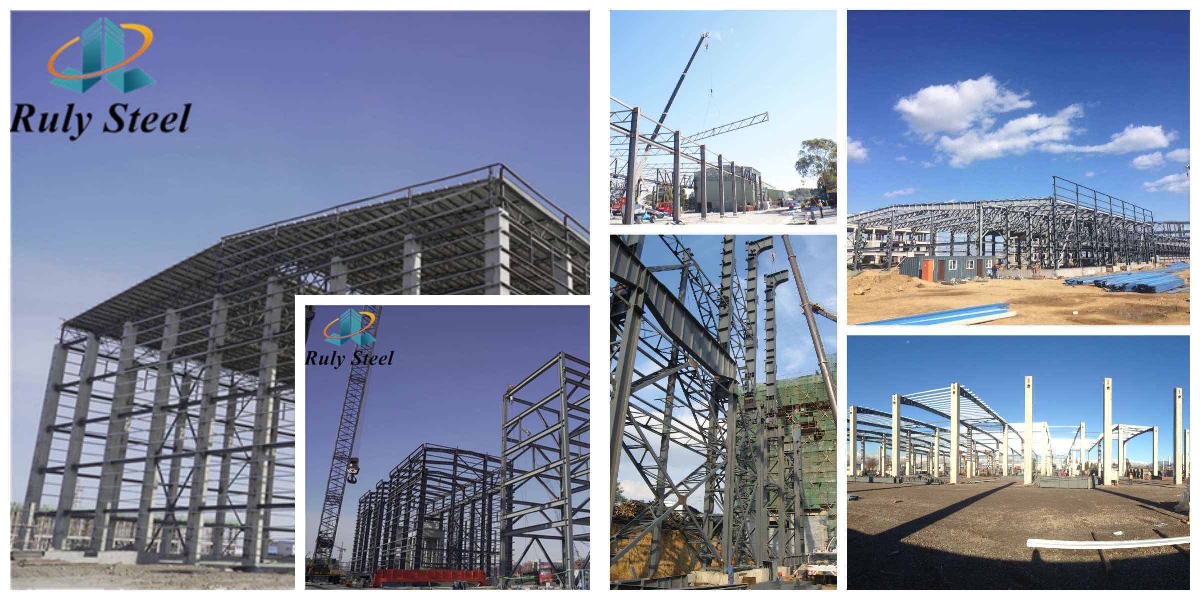 Portal Frame Prefab Pre Assembled Steel Workshop Building Storage Garage Hot Rolled Section Construction