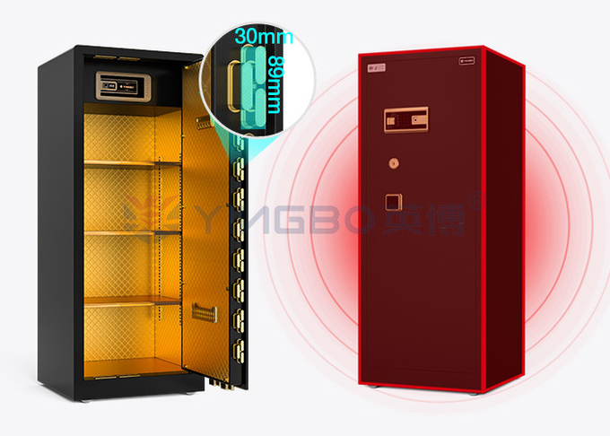 Intelligent Dual Alarm Large Fingerprint Lock Safe Box 120kg For Security YB/RS-150