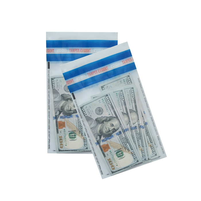 Custom Plastic Tamper Evident Bag Bank Deposit Cash Security Bags
