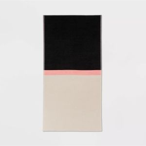 Reversible Beach Towel with High Absorbency Terry Back and Customizable Size for Luxurious Comfort