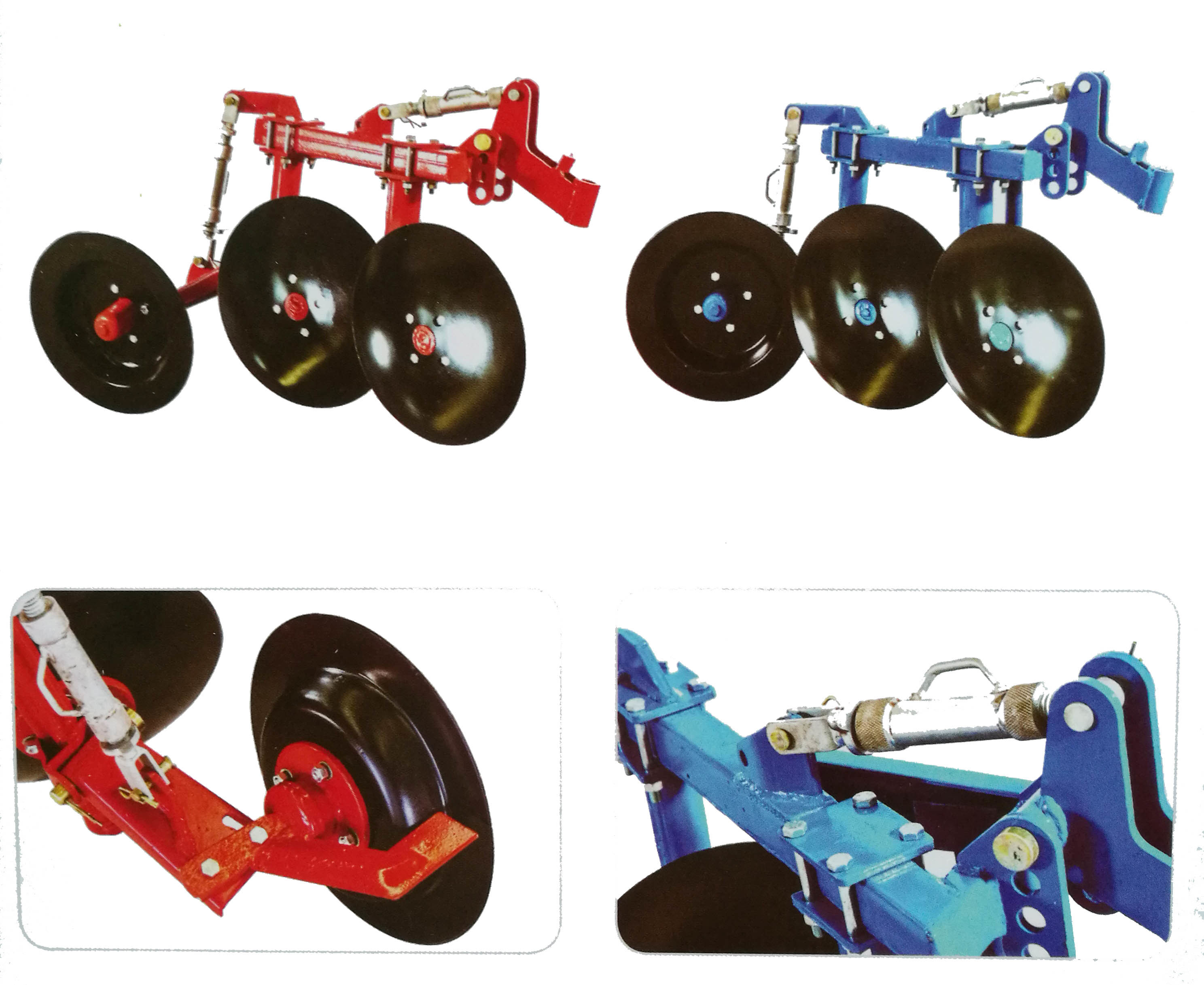 1LS series agriculture equipment disc plough with 2pcs discs used for 12-18hp walking tractor