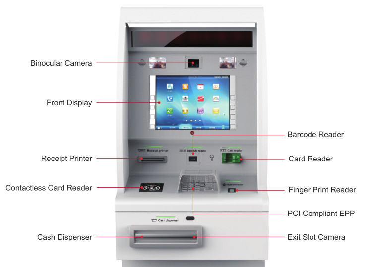 Cashway Bank ATM Cash Machine For Indoor And Outdoor Applicable to all banks