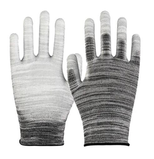 Polyester Nylon Polyurethane Gloves Breathable Polyurethane Coated Work Gloves
