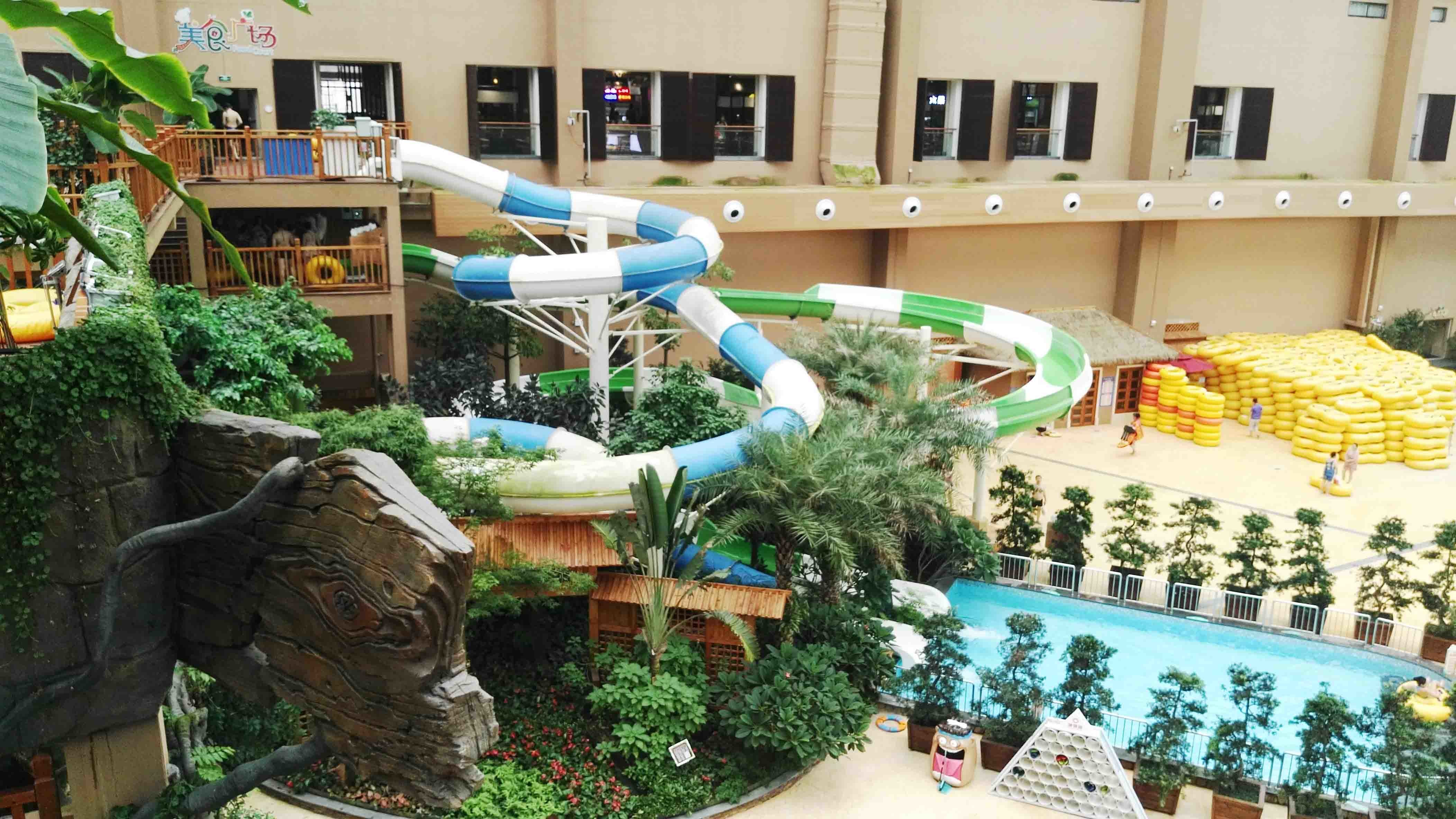 304 Stainless Steel Screw Fiberglass Water Slides 1m Width OEM for Water Park