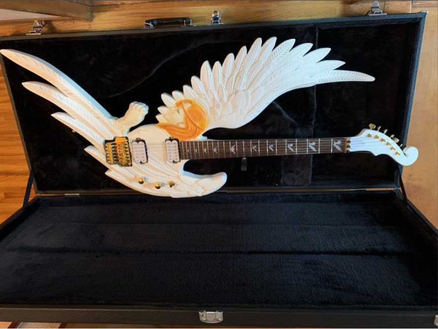 Custom 2021 new design irregular hand carved electric guitar accept OEM