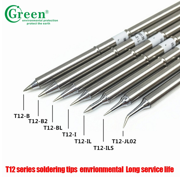 Lead Free Automatic Soldering Robot Tips T12-BC1 Series Stainless Color
