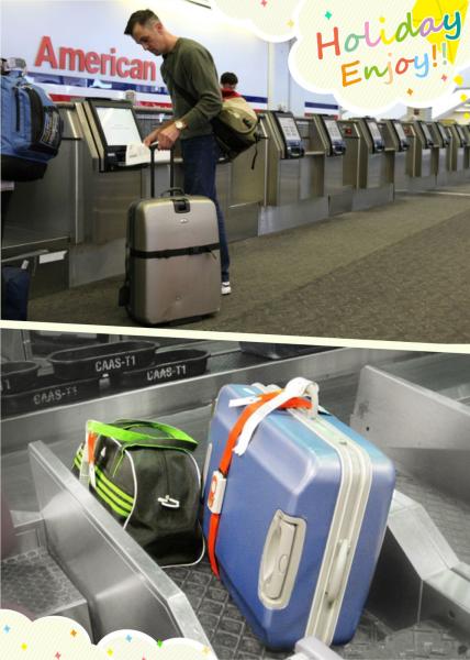 Silk - Screen Logo Travel Luggage Straps , Embroidered Luggage Strap With