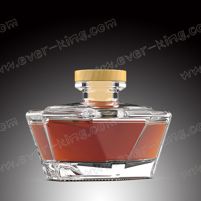 Polygonous Shape Mini Clear Glass 250 mL Liquor Bottles