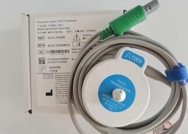 MS3-31527 Toco Transducer Probe 6 Needle Single Slot Blue Ribbon Velcro 2.5m