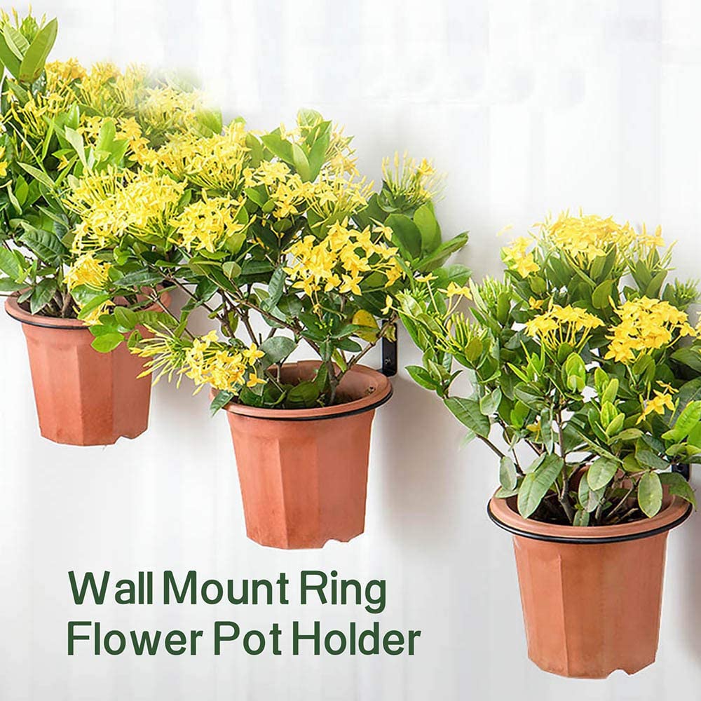 Standard Wall Mounted Pot Rack Flower Pot Hook Ring Foldable Bracket For Home Garden