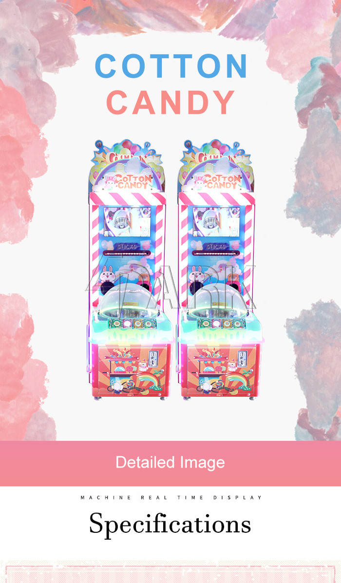 Fun Diy Cotton Candy Machine For Mall L86*W71*H214 CM 1 Year Warranty