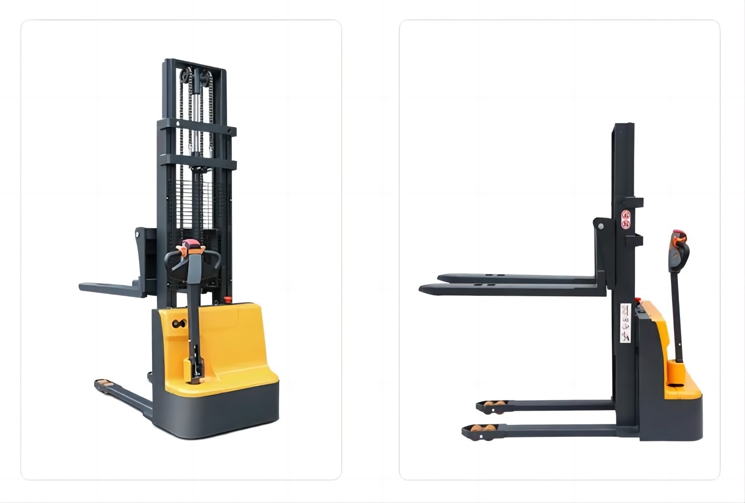 2.2kw Straddle Pallet Stacker Steel Structure Electric Lift Pallet Stacker
