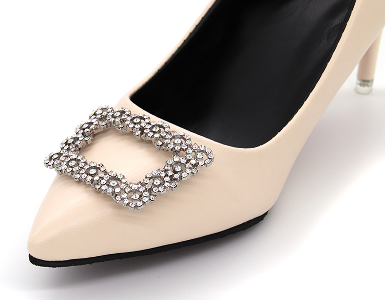 Rhinestone Ladies Crystal Shoes Decoration Accessories Silver Col