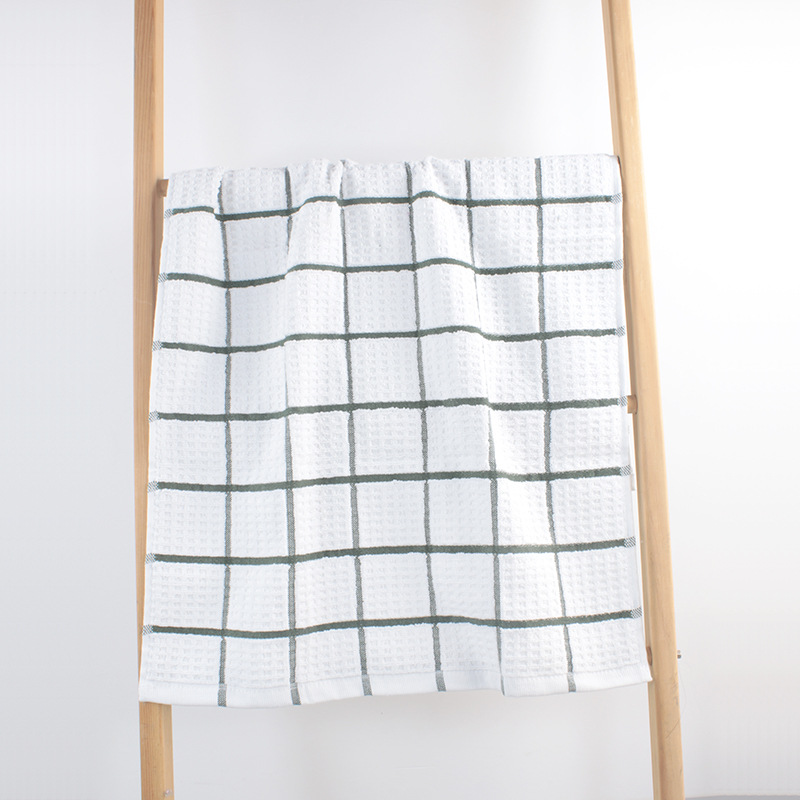 Highly Durable 100% Cotton Solid Jacquard Terry Towel Custom Jacquard Cleaning Towel