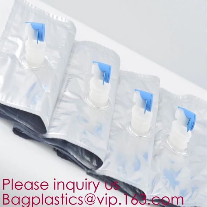2L 3L 5L plastic valve wine bag in box water dispenser laminated aluminum bib bag in box wine dispenser bag bagease pack