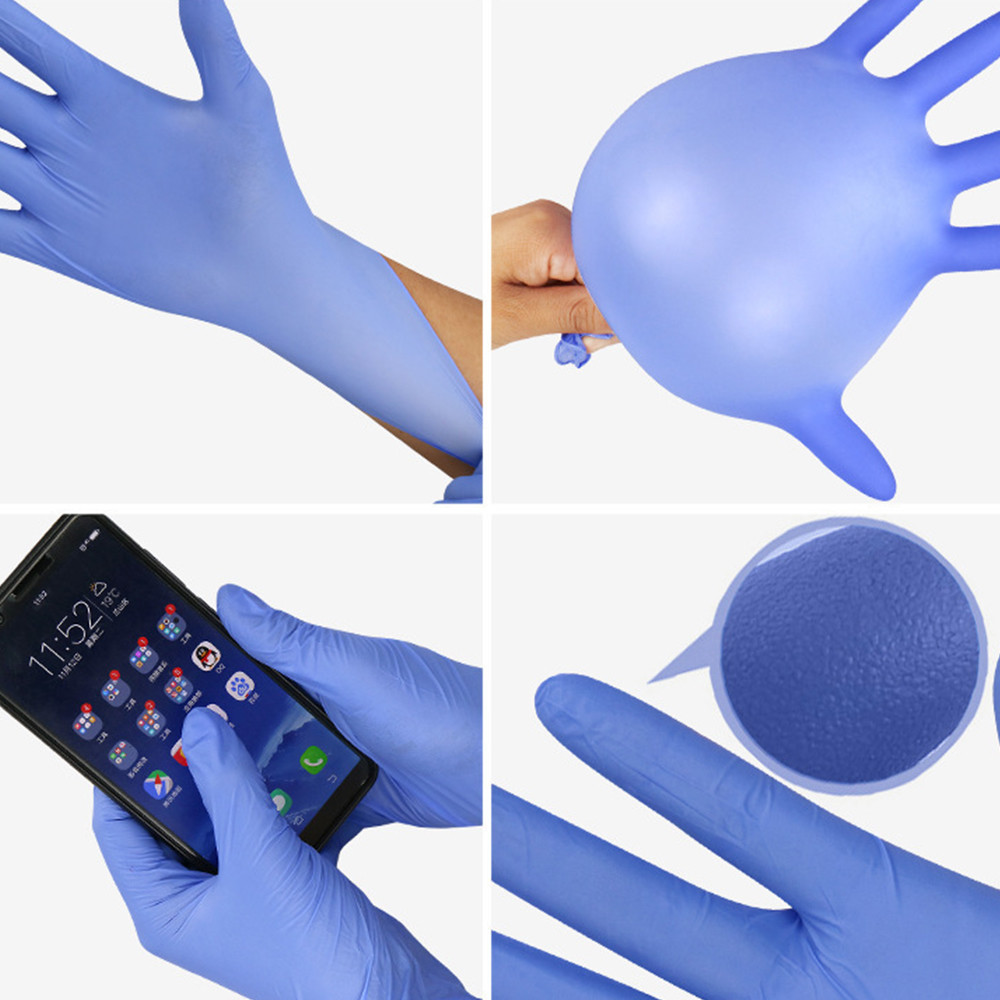 Anti Virus Disposable Medical Nitrile Gloves , Dentist Non Sterile Nitrile Examination Gloves