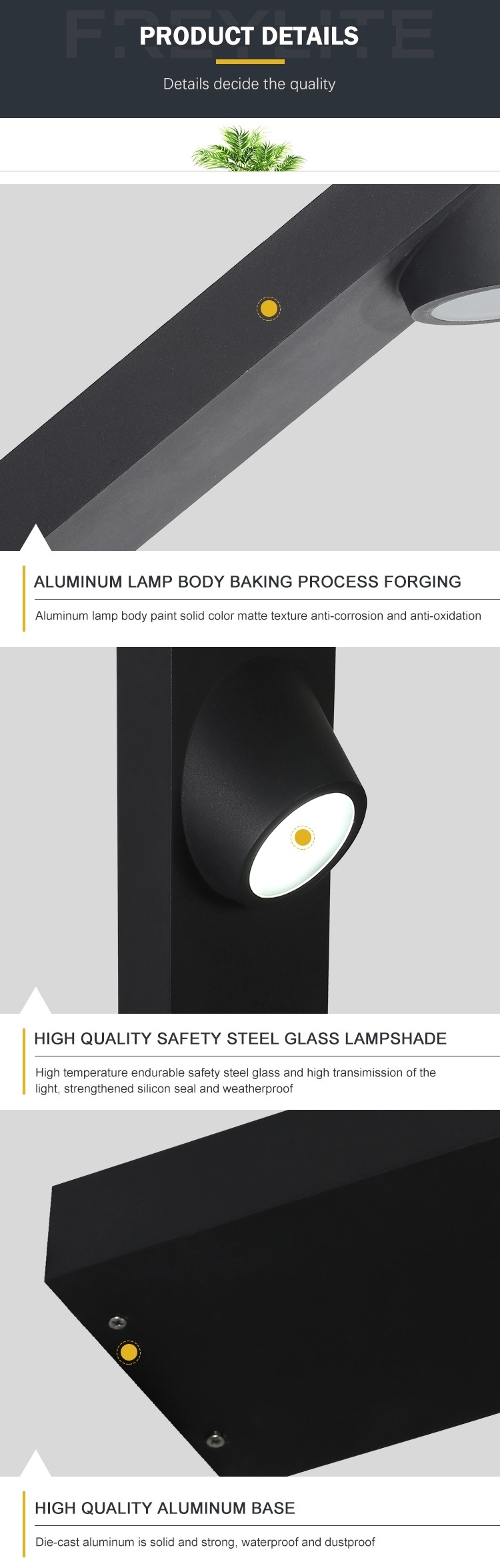 Durable Outdoor Lawn Lights Cast Aluminum Housing 8W -20℃~50℃ Working Temperature