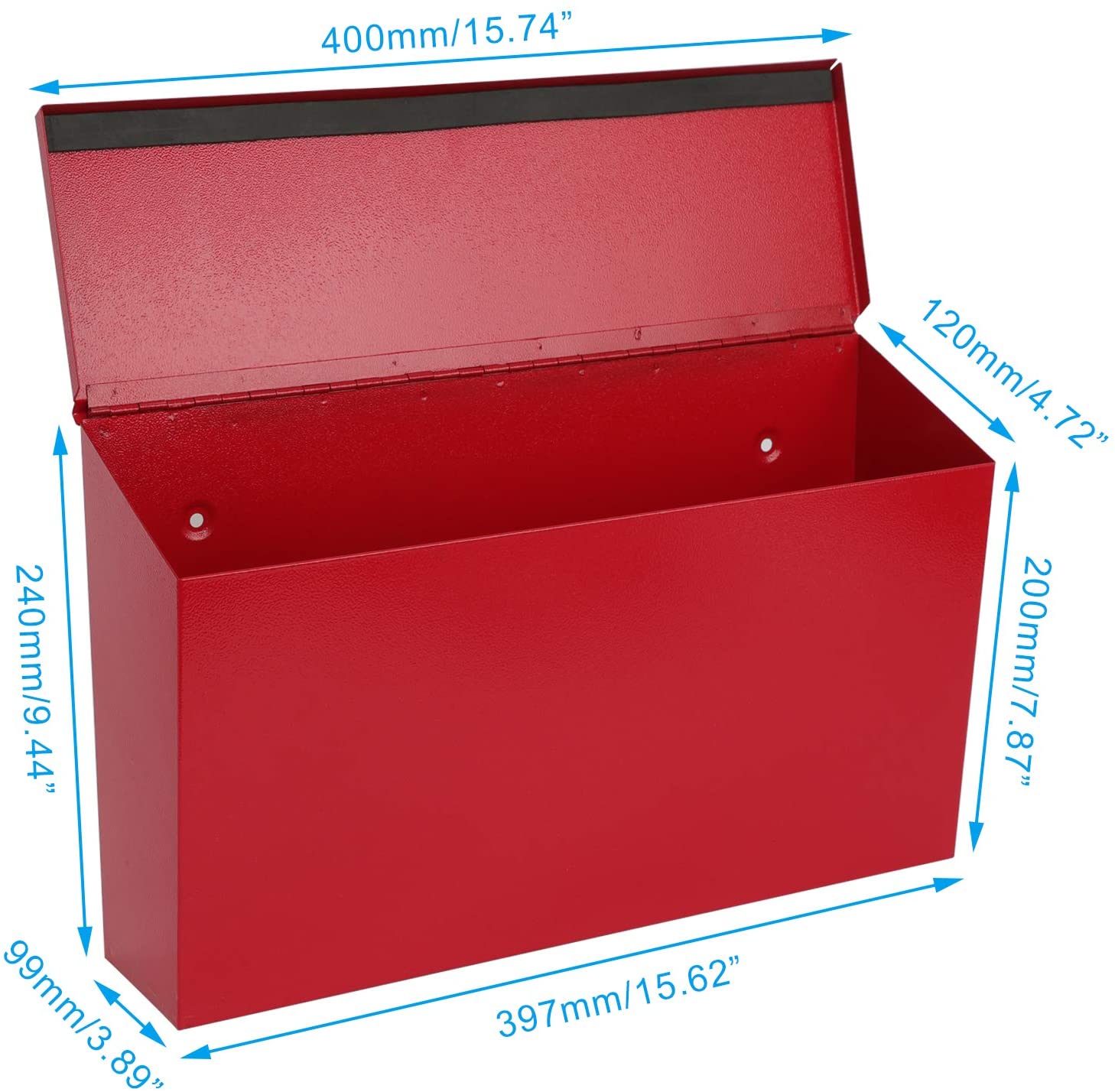Wall Mounted Black Powder Coating Brazilian Metal Package Drop Box for Parcel Delivery