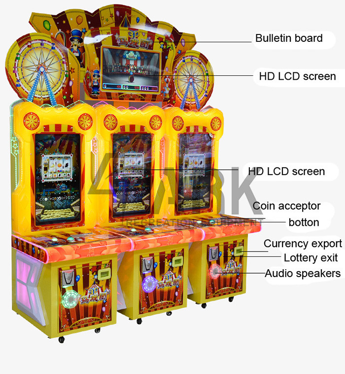 Three Players Redemption Game Machine With CE Certificate 1 Year Warranty