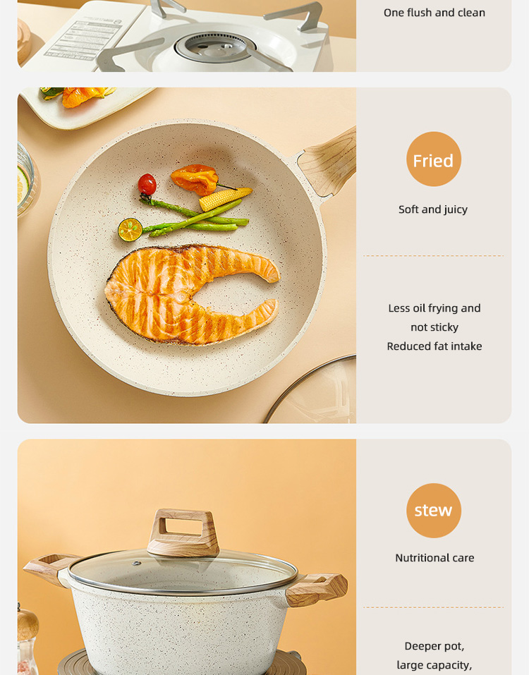 Custom Pots And Pans Maifan Stone Non-stick Coating Nonstick Kitchen Ware Cookware Sets Aluminum Cooking Pots Sets