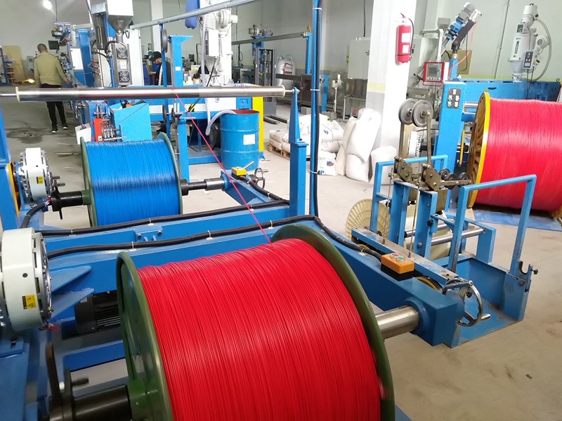 0.5 Mm2 Copper Wire And Cable Extrusion Machine With Mitsubishi Belt