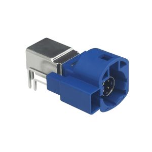  C Code Blue Color FAKRA HSD Connector PCB Mount Plug For BMW Manufactures