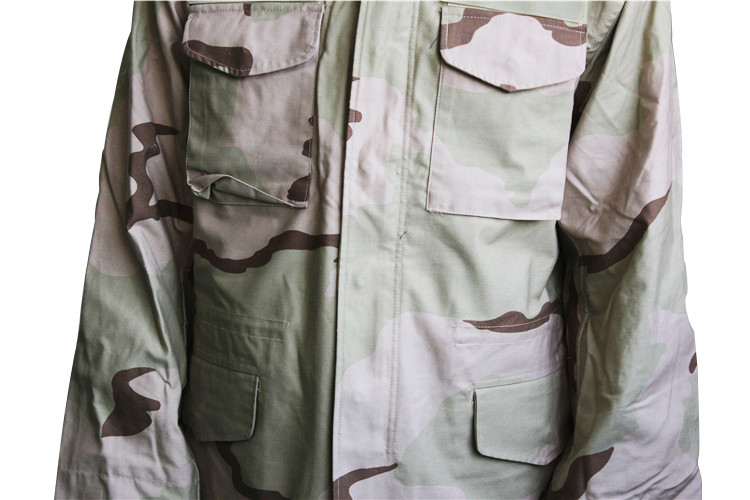 Polyester / Cotton M65 Military Desert Camo Jacket Functional For Saudi Army