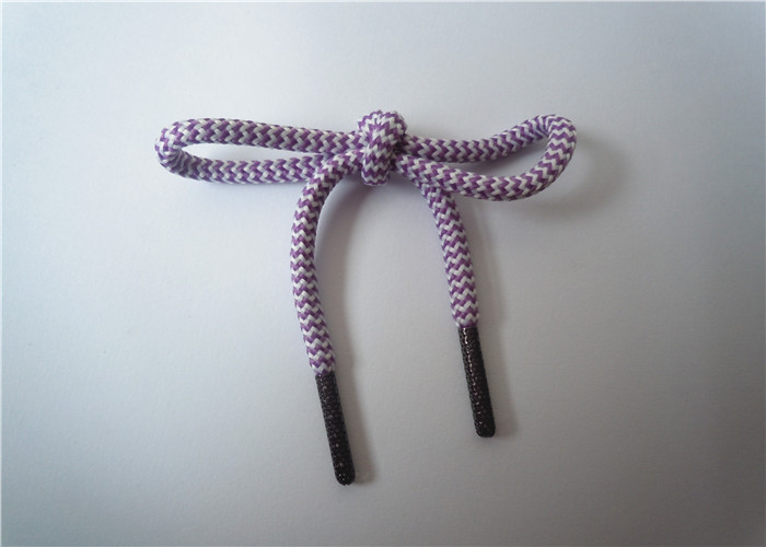 Apparel Accessories Custom Printed Shoelaces , Round Colored Shoe Laces