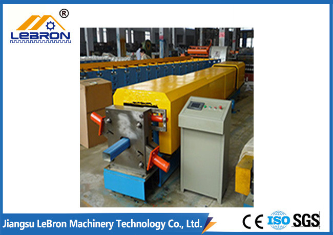 PLC Control Downspout Roll Forming Machine 12-18m/min Servo Guiding Device