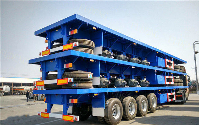 High Bed Container Chassis 4 Axles 20 40 48 53 Feet Trailer for Container Transport