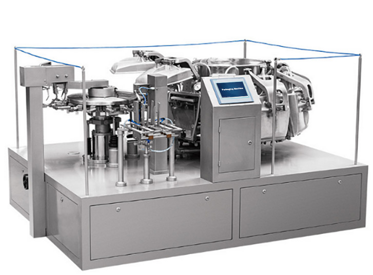 Automatic Vacuum Packaging Machine Doypack Stand-Up Bags Frozen Food Rotary Pre-Made Pouch Packing Machine
