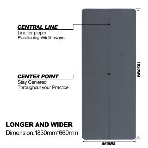 China Extra Wide 26 Inch TPE Yoga Mat 6mm Thick All Purpose Odorless Exercise ＆  Gray on sale