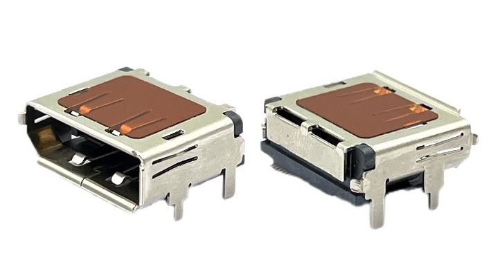 PCB Board DP Socket Connector 9 Pin Usb Connector LCP Solder Plating 1U"