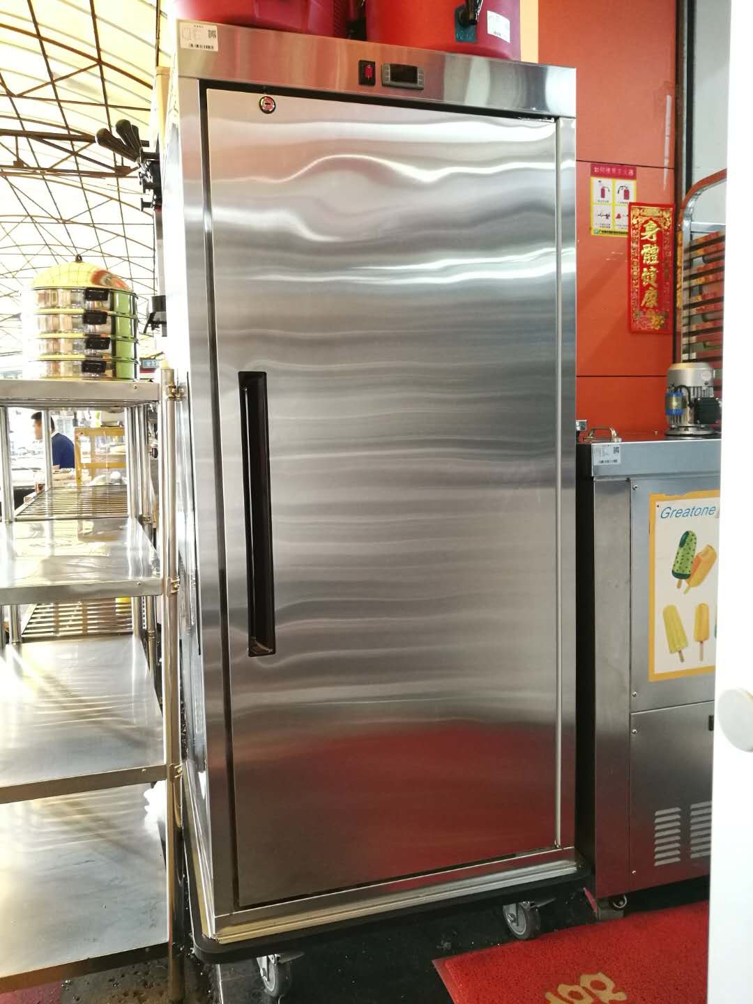 Stainless Steel Single Door Heated Holding Cabinet Commercial Food Warmer Cart