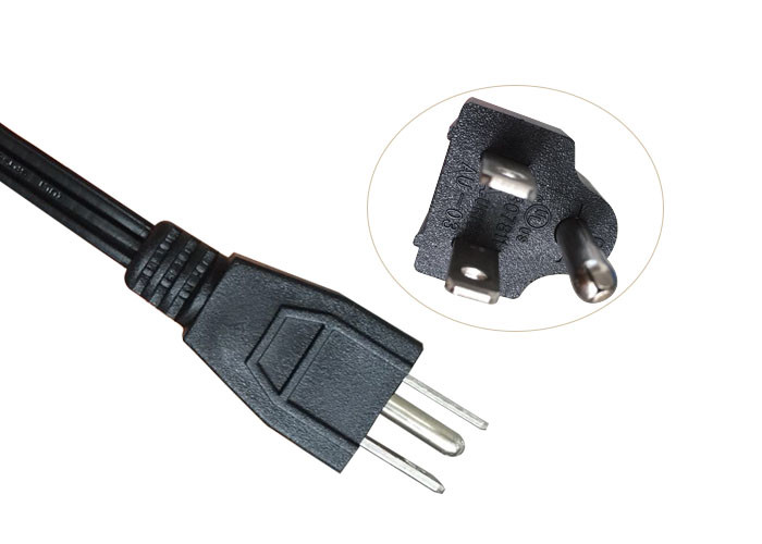  Ul Retractable Three Prong Ac Power Cord , 16a 125v Ac Power Adapter Cable Manufactures