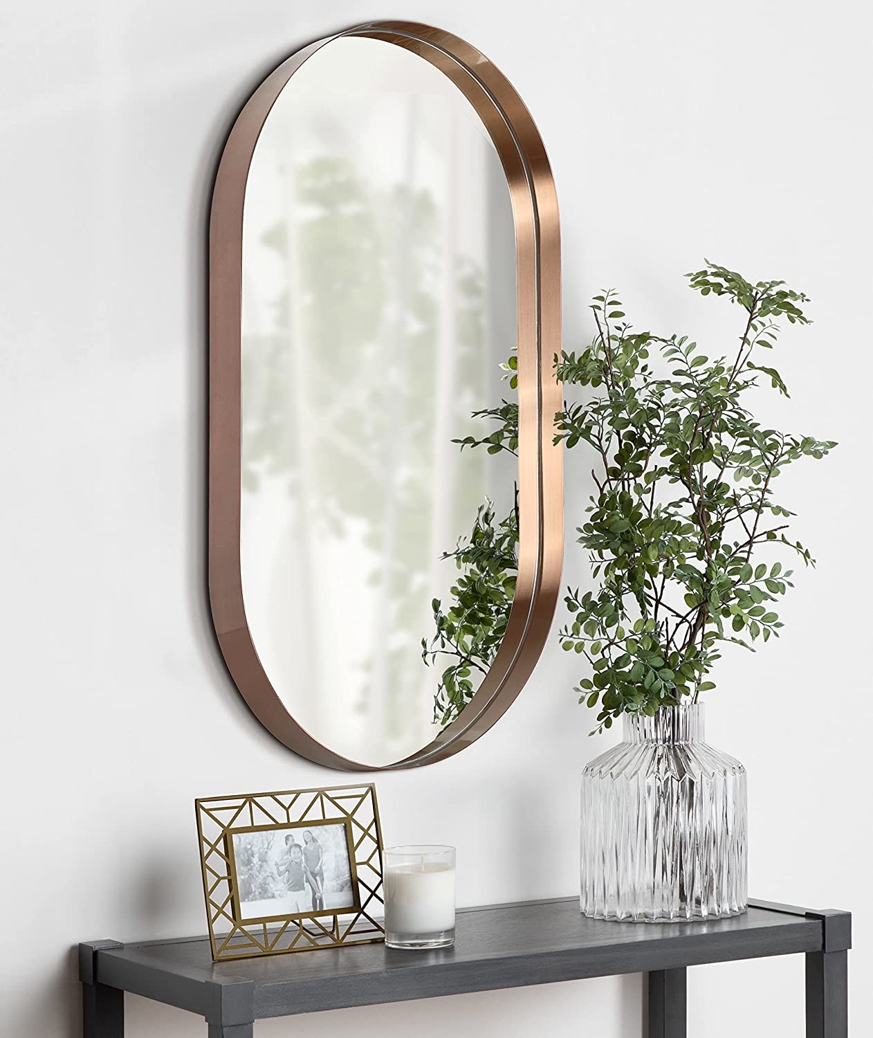 Oval Led Mirror Aluminium Profile Anodizing Brushed Oblong Bending