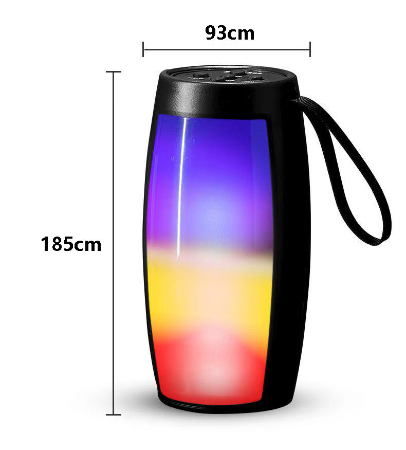 Outdoor LED Flashing Light Bluetooth Speaker Portable 1200mAh Waterproof Subwoofer