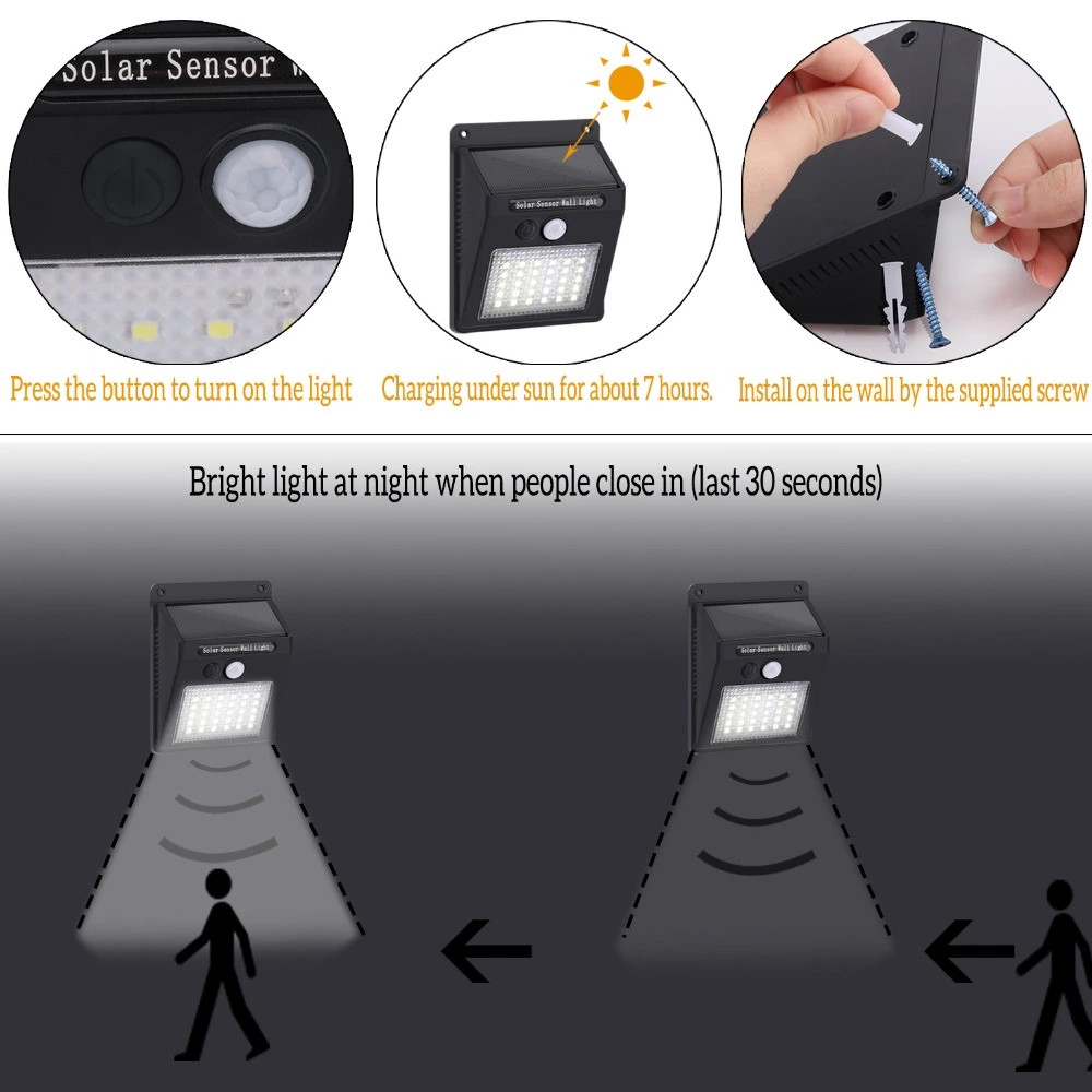 White Color High Brightness 5V Solar Powered Garden Lights
