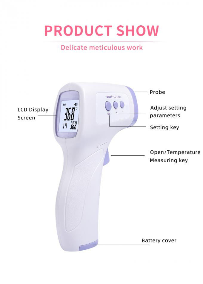 Adult Body Handheld Infrared Thermometer 5cm - 15cm Effective Distance