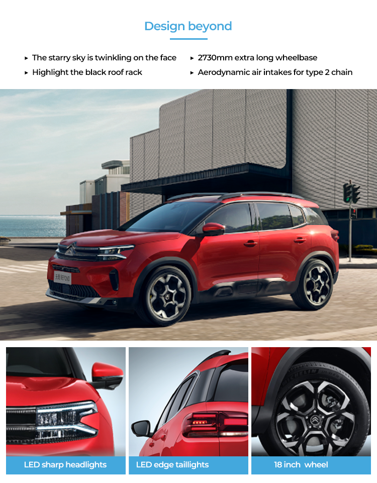 Design beyond The starry sky is twinkling on the face2730mm extra long wheelbaseHighlight the black roofrack Aerodynamic air intakes for type 2 chain