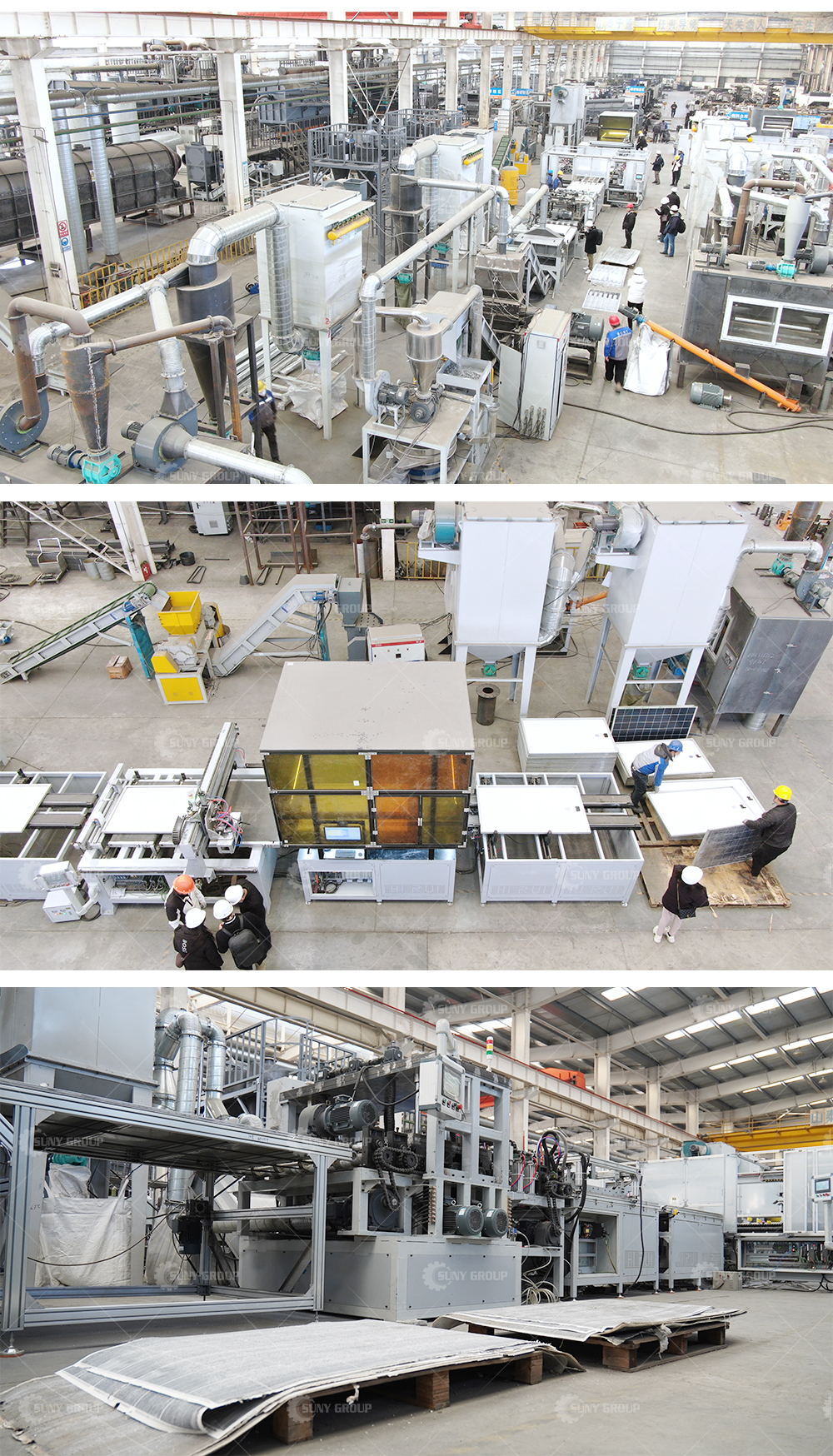 Green Energy Solar Panel Recycling Plant For Photovoltaic Panels