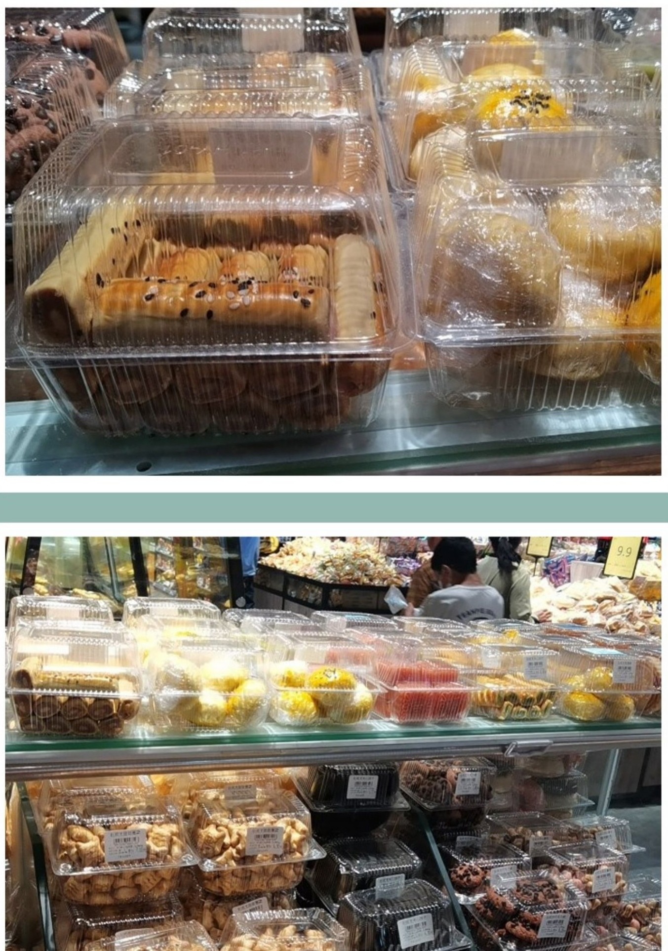 Transparent Vegetable Box Disposable Fruit PET Box Clamshell Hinge Salad Pastry Takeaway Box No Hole With Lid