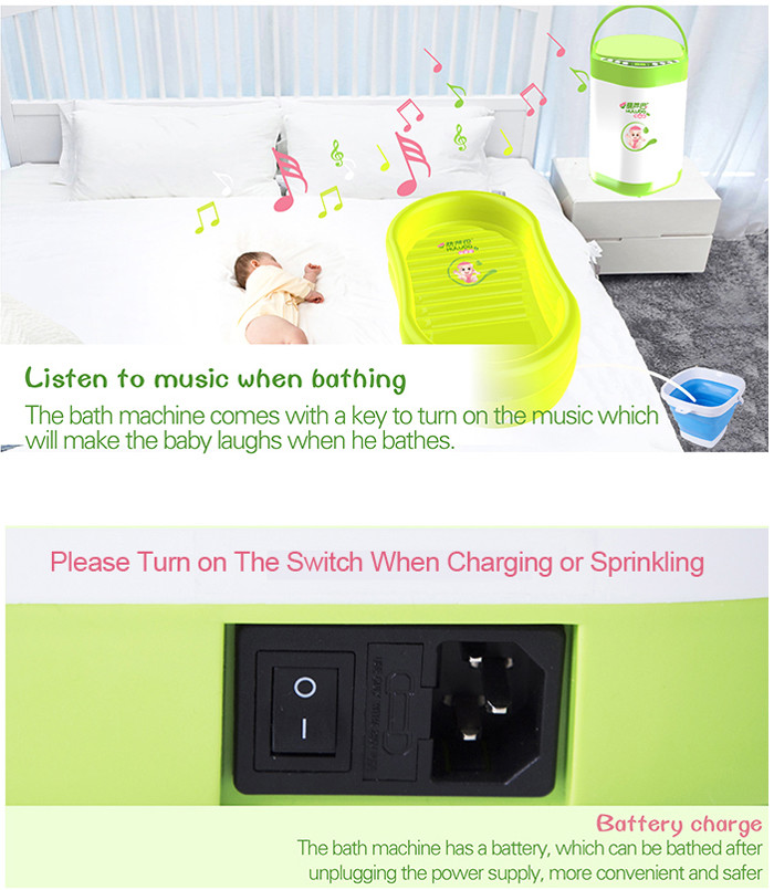 Music Function BPA Free Inflatable Baby Bathtub European Standard PVC Material