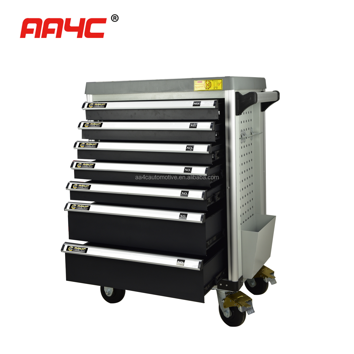 3 Drawer Rolling Tool Box Cabinet Mechanics Roller Seat 80x50x104cm