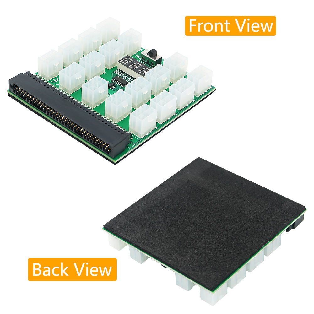 ATX 17x 6Pin Power Supply Breakout Board Adapter Converter 12V For FUJITSU DPS-800GB
